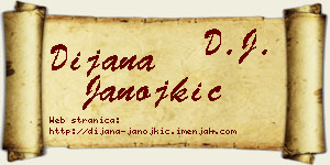 Dijana Janojkić vizit kartica